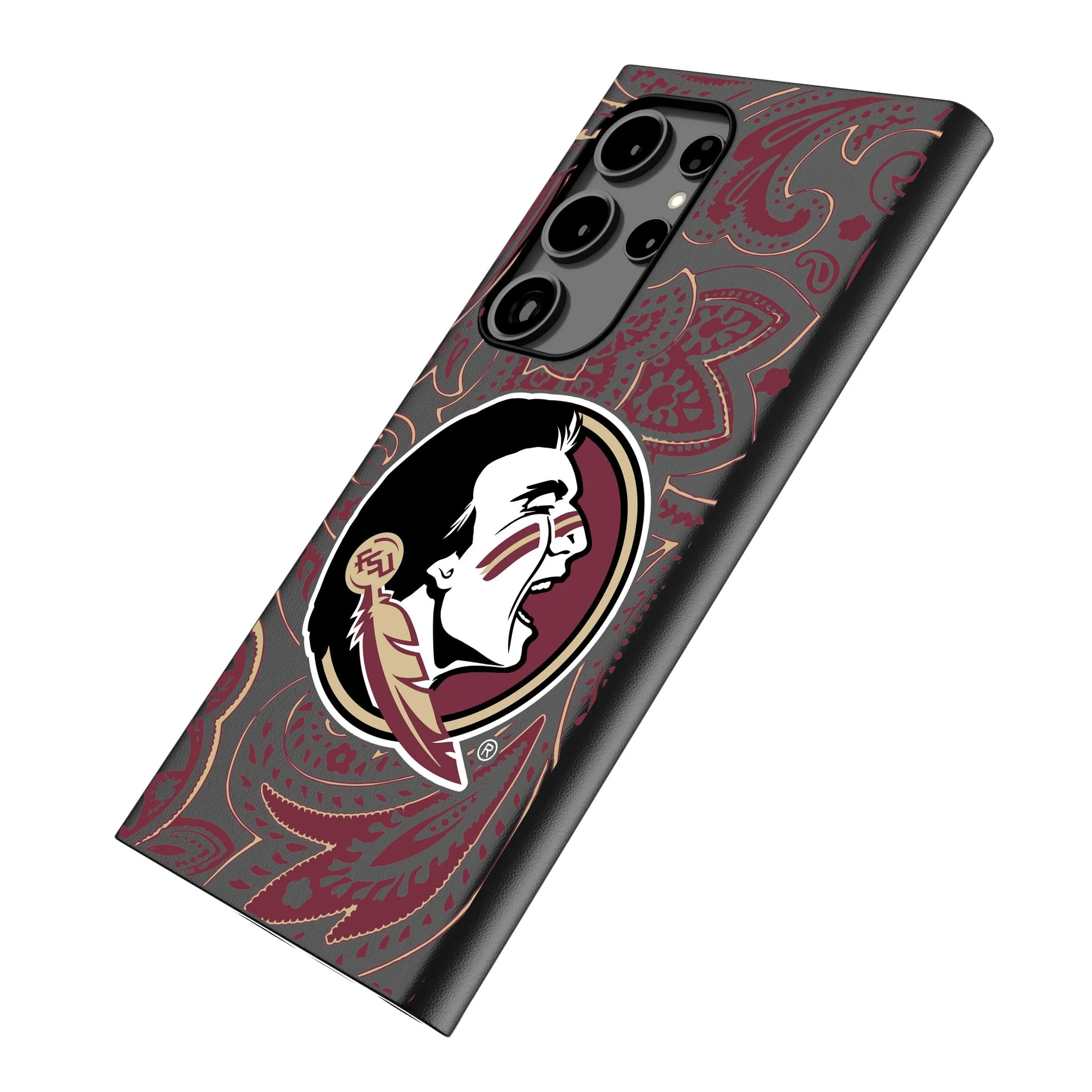 Florida State University Seminoles Paisley MagSafe Compatible Phone Case for Samsung Galaxy - Image 2