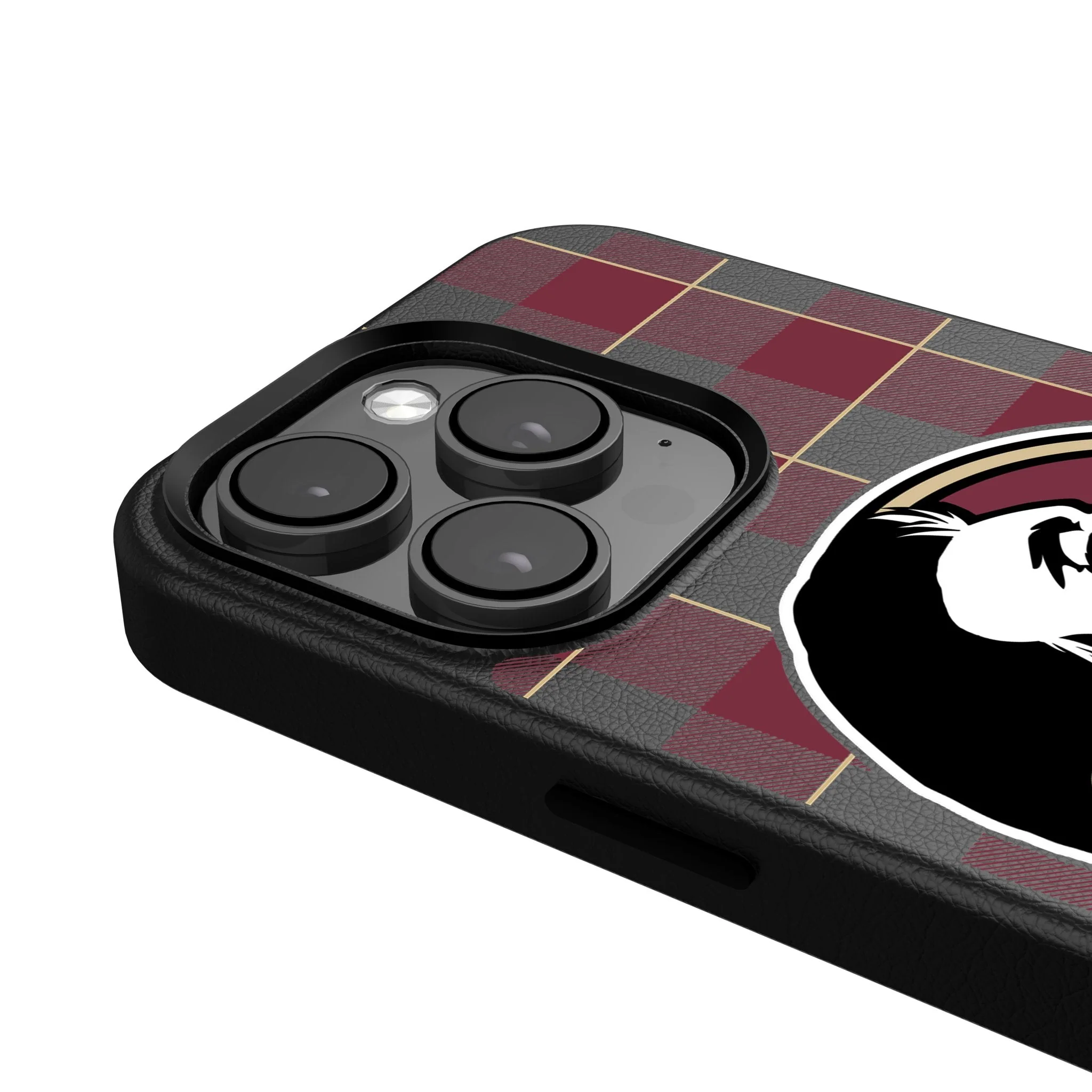 Florida State University Seminoles Plaid MagSafe Compatible Phone Case for Apple iPhone - Image 4
