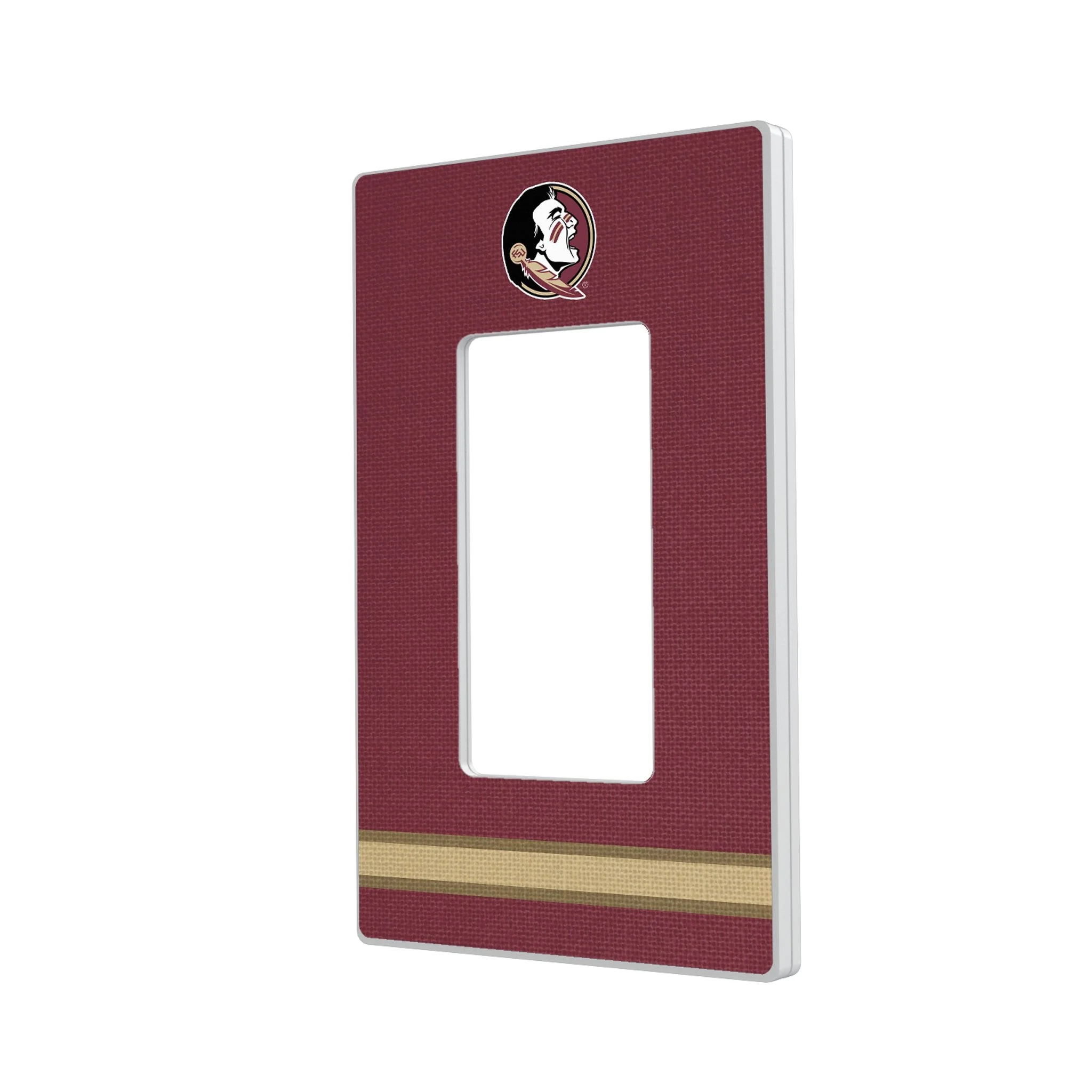 Florida State University Seminoles Stripe Hidden-Screw Light Switch Plate - Image 2