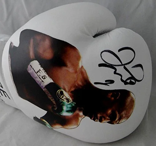 Floyd Mayweather Autographed White Custom TBE Image Right Boxing Glove Beckett - Image 2