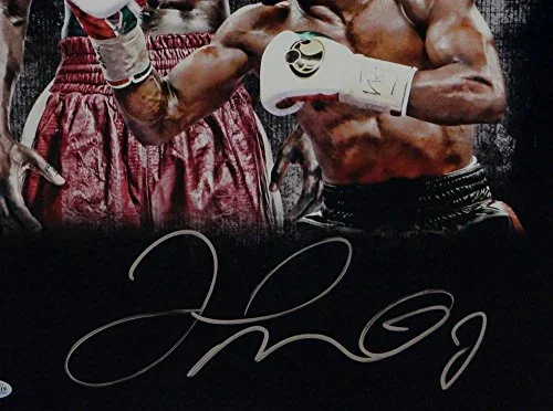 Floyd Mayweather Signed 16x20 Double Image Red Shorts Photo- Beckett Auth - Image 2