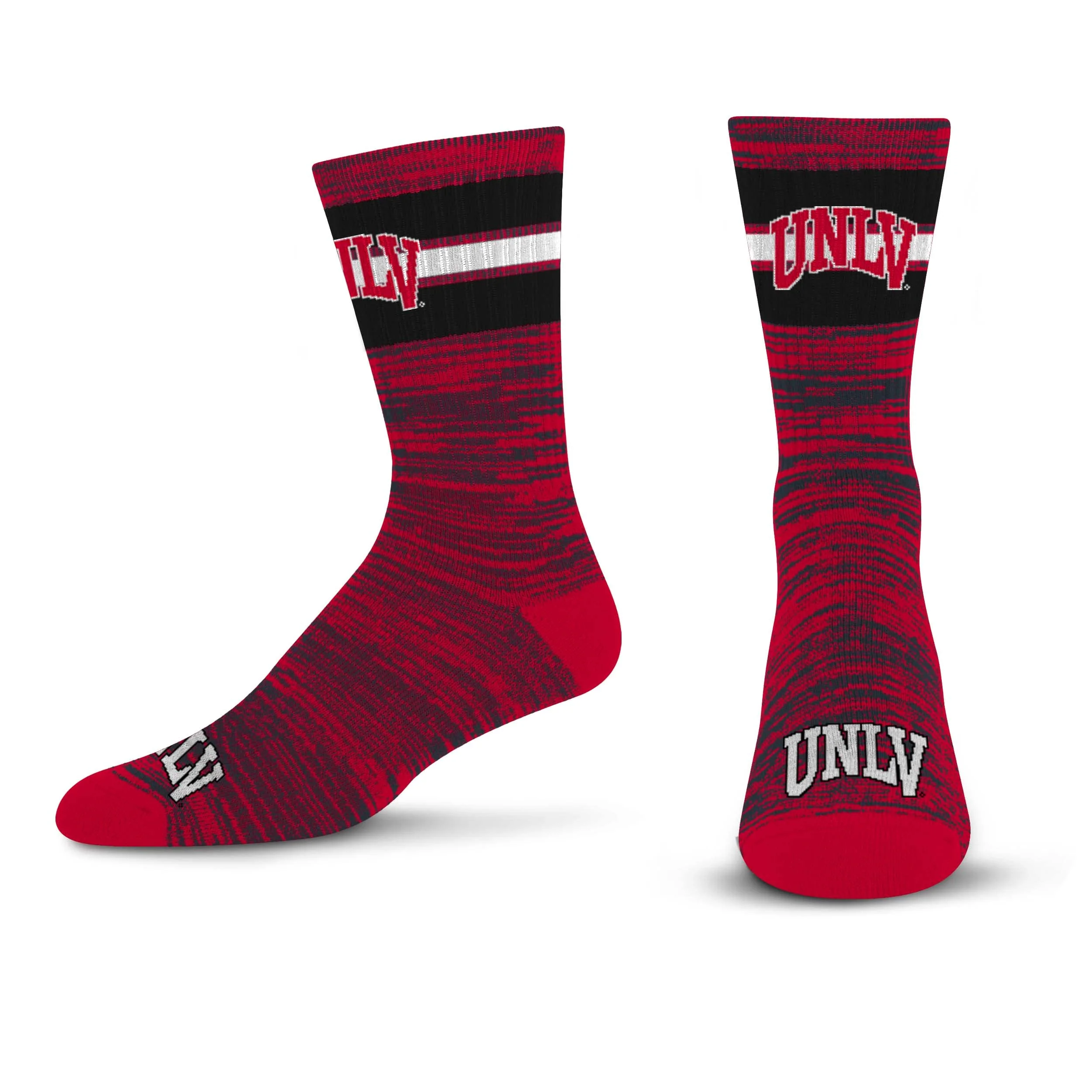 For Bare Feet Men's NCAA UNLV Rebels First String Crew Sock Team Color Large