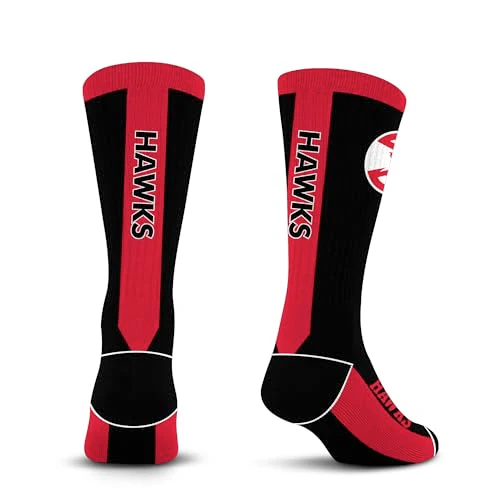 For Bare Feet NBA ATLANTA HAWKS MVP Crew Sock Team Color Large - Image 4