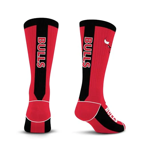 For Bare Feet NBA CHICAGO BULLS MVP Crew Sock Team Color Large - Image 9
