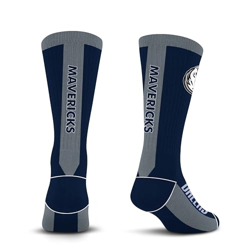 For Bare Feet NBA DALLAS MAVERICKS MVP Crew Sock Team Color Large - Image 4