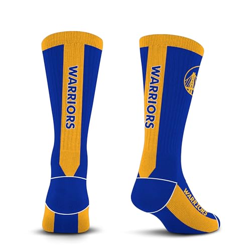 For Bare Feet NBA GOLDEN STATE WARRIORS MVP Crew Sock Team Color Large - Image 4