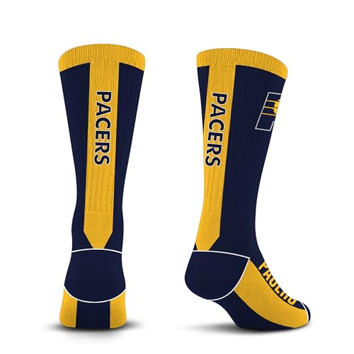 For Bare Feet NBA INDIANA PACERS MVP Crew Sock Team Color Large - Image 9