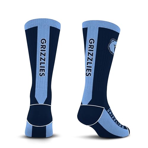 For Bare Feet NBA MEMPHIS GRIZZLIES MVP Crew Sock Team Color Large - Image 4