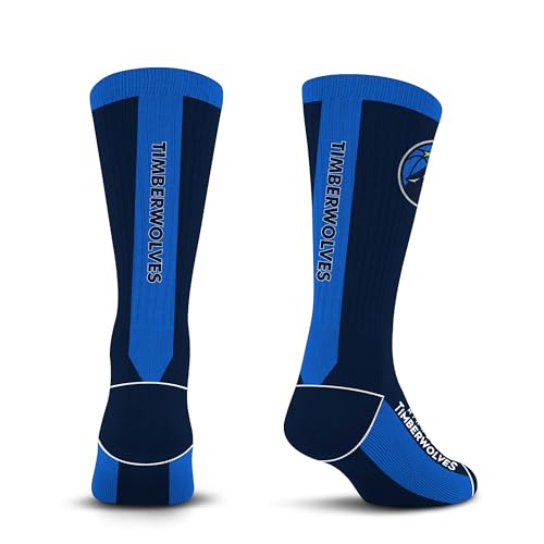 For Bare Feet NBA MINNESOTA TIMBERWOLVES MVP Crew Sock Team Color Large - Image 4
