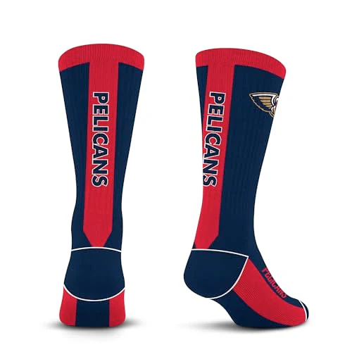 For Bare Feet NBA NEW ORLEANS PELICANS MVP Crew Sock Team Color Large - Image 4