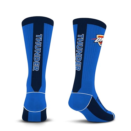 For Bare Feet NBA OKLAHOMA CITY THUNDER MVP Crew Sock Team Color Large - Image 9