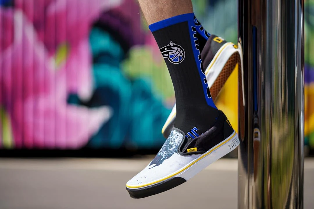 For Bare Feet NBA ORLANDO MAGIC MVP Crew Sock Team Color Large - Image 3