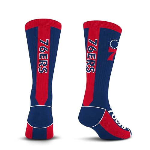 For Bare Feet NBA PHILADELPHIA 76ERS MVP Crew Sock Team Color Large - Image 9