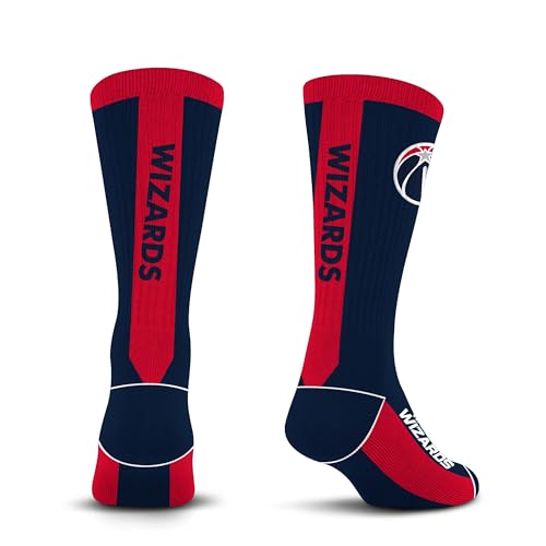 For Bare Feet NBA WASHINGTON WIZARDS MVP Crew Sock Team Color Large - Image 4