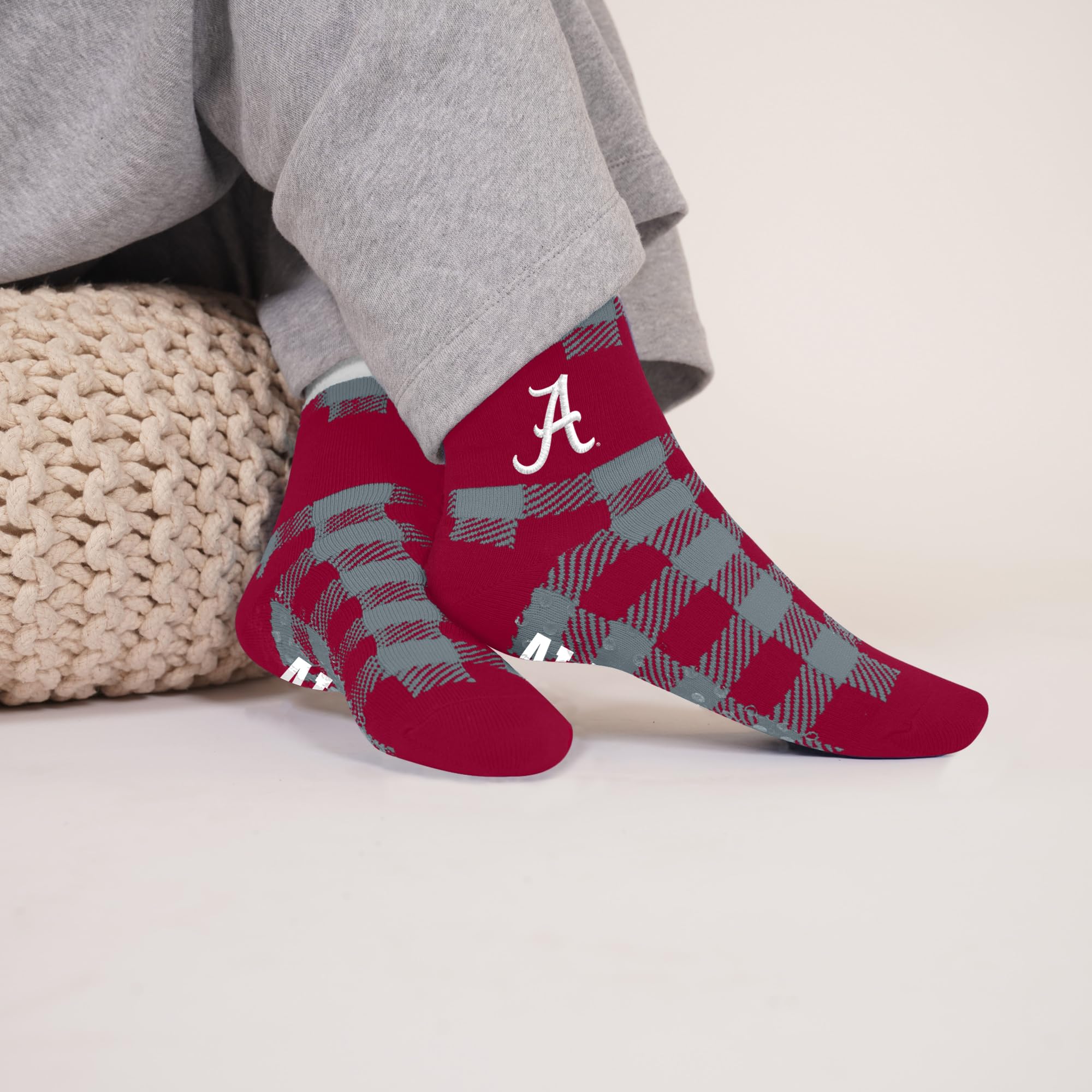 For Bare Feet NCAA ALABAMA CRIMSON TIDE Cozy Buff Plush Cabin Sock Team Color OSFM - Image 3