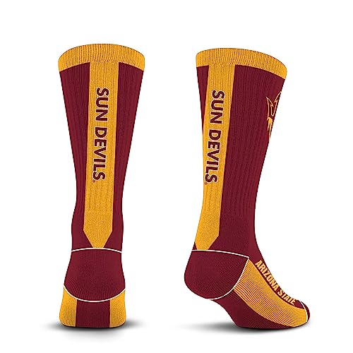 For Bare Feet NCAA ARIZONA STATE SUN DEVILS MVP Crew Sock Team Color Large - Image 4