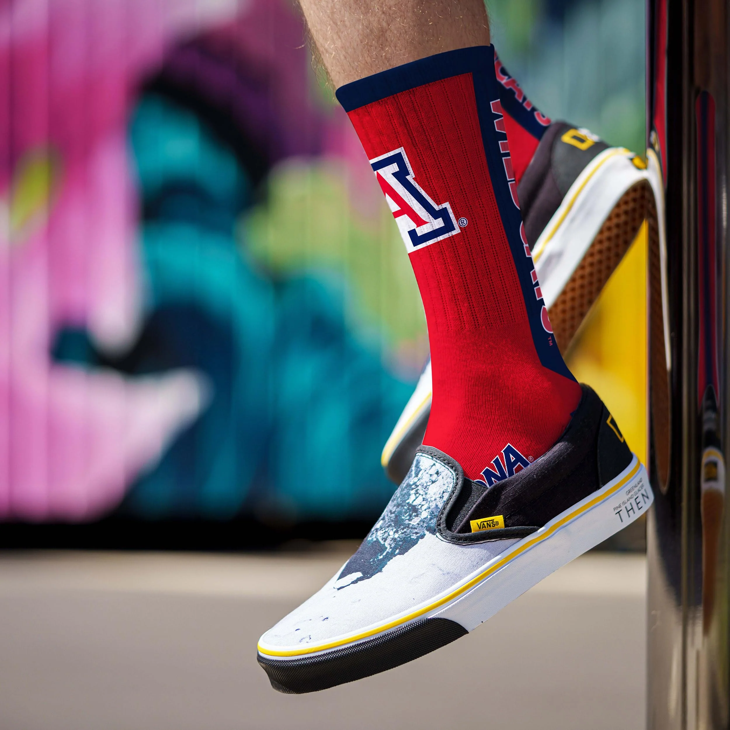 For Bare Feet NCAA ARIZONA WILDCATS MVP Crew Sock Team Color Large - Image 3