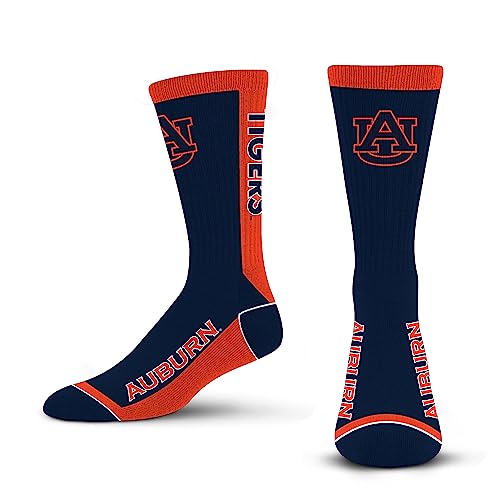 For Bare Feet NCAA AUBURN TIGERS MVP Crew Sock Team Color Large - Image 4