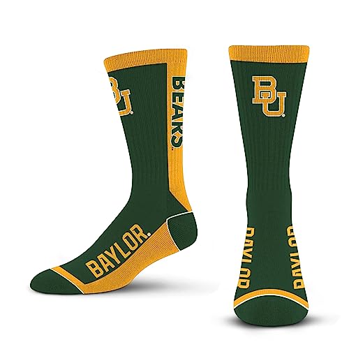 For Bare Feet NCAA BAYLOR BEARS MVP Crew Sock Team Color Large - Image 4