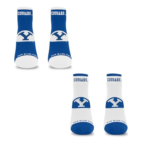 For Bare Feet NCAA BRIGHAM YOUNG COUGARS Front and Center 2 Pack Team Colors Large - Image 4