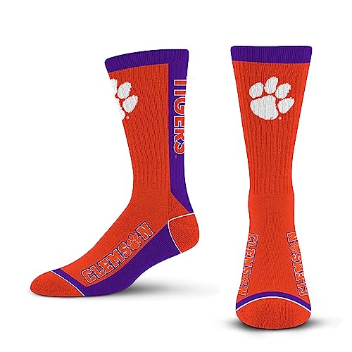 For Bare Feet NCAA CLEMSON TIGERS MVP Crew Sock Team Color Large - Image 4