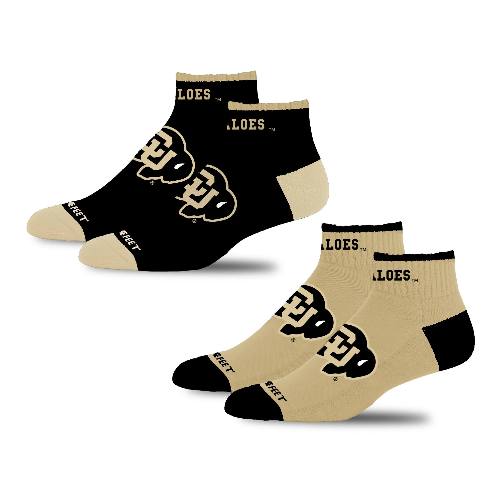 For Bare Feet NCAA COLORADO BUFFALOES Front and Center 2 Pack Team Colors Large - Image 3