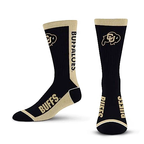 For Bare Feet NCAA COLORADO BUFFALOES MVP Crew Sock Team Color Large - Image 8