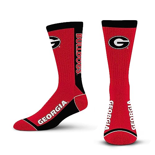 For Bare Feet NCAA GEORGIA BULLDOGS MVP Crew Sock Team Color Large - Image 8