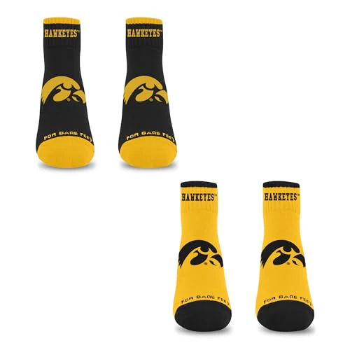 For Bare Feet NCAA IOWA HAWKEYES Front and Center 2 Pack Team Colors Large - Image 4