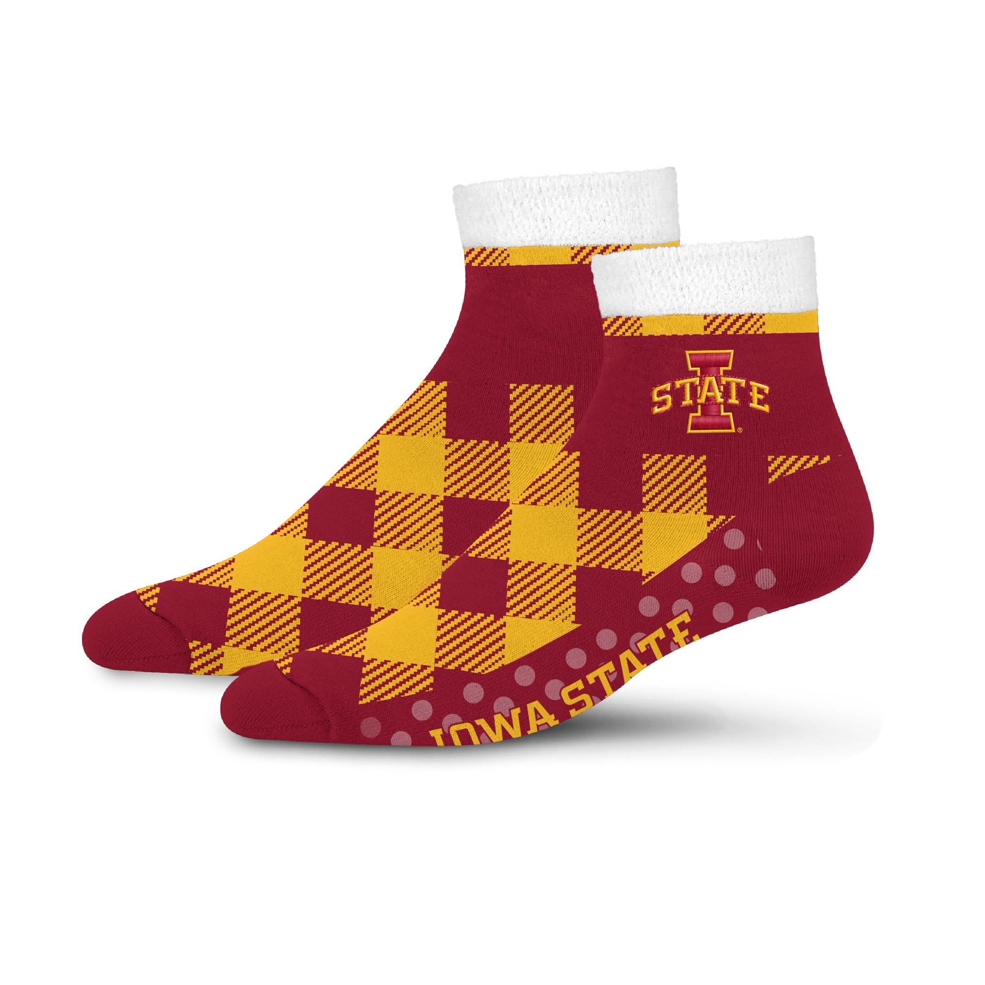 For Bare Feet NCAA IOWA STATE CYCLONES Cozy Buff Plush Cabin Sock Team Color OSFM