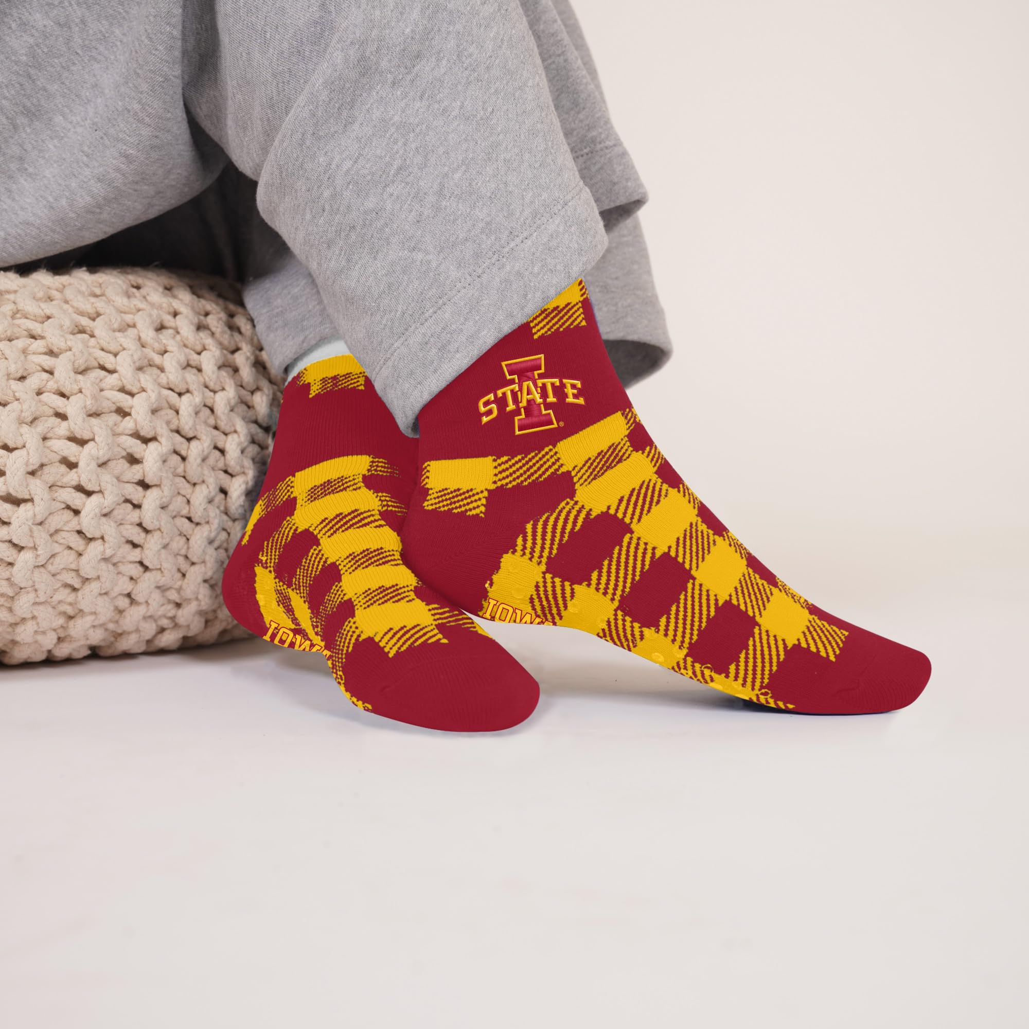 For Bare Feet NCAA IOWA STATE CYCLONES Cozy Buff Plush Cabin Sock Team Color OSFM - Image 2
