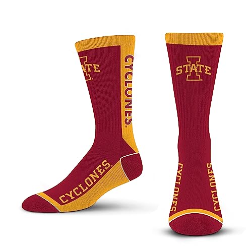 For Bare Feet NCAA IOWA STATE CYCLONES MVP Crew Sock Team Color Large - Image 4