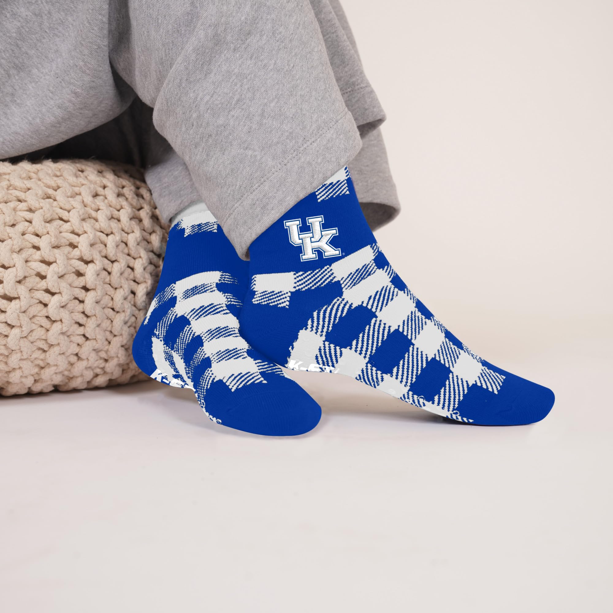 For Bare Feet NCAA KENTUCKY WILDCATS Cozy Buff Plush Cabin Sock Team Color OSFM - Image 2