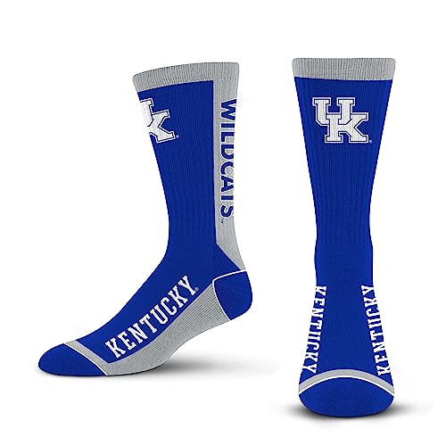 For Bare Feet NCAA KENTUCKY WILDCATS MVP Crew Sock Team Color Large - Image 4