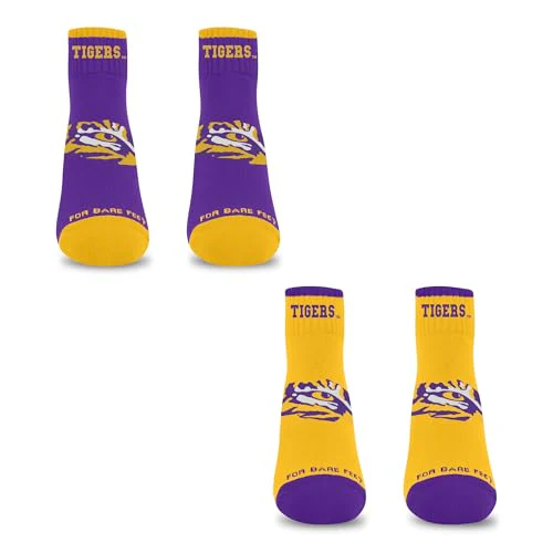 For Bare Feet NCAA LSU TIGERS Front and Center 2 Pack Team Colors Large - Image 3