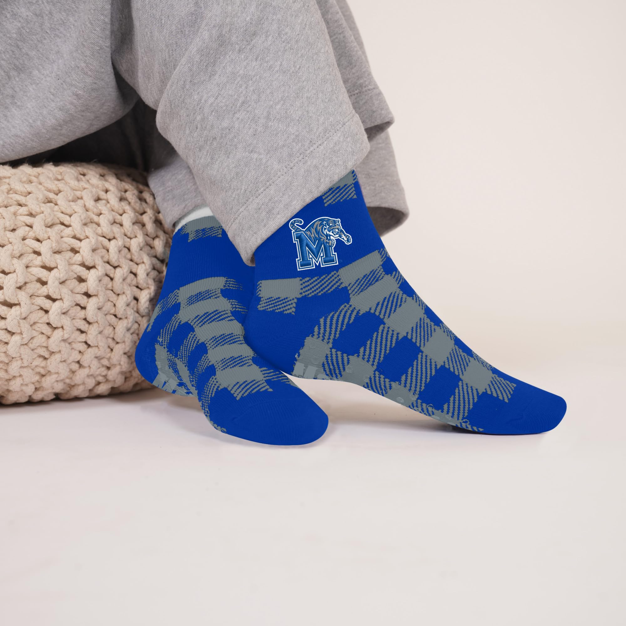 For Bare Feet NCAA MEMPHIS TIGERS Cozy Buff Plush Cabin Sock Team Color OSFM - Image 2
