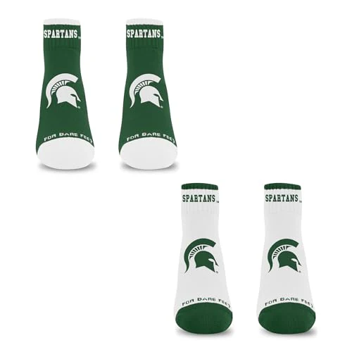 For Bare Feet NCAA MICHIGAN STATE SPARTANS Front and Center 2 Pack Team Colors Large - Image 4