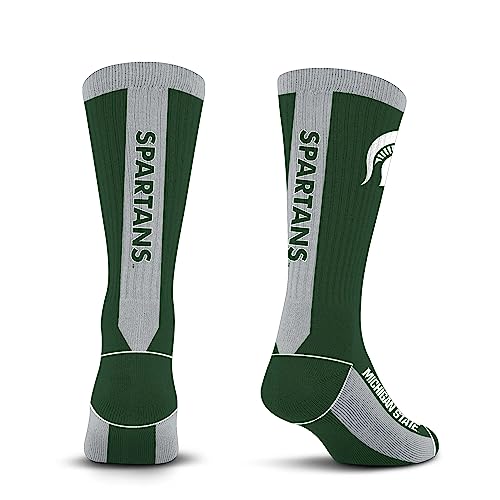 For Bare Feet NCAA MICHIGAN STATE SPARTANS MVP Crew Sock Team Color Large - Image 4