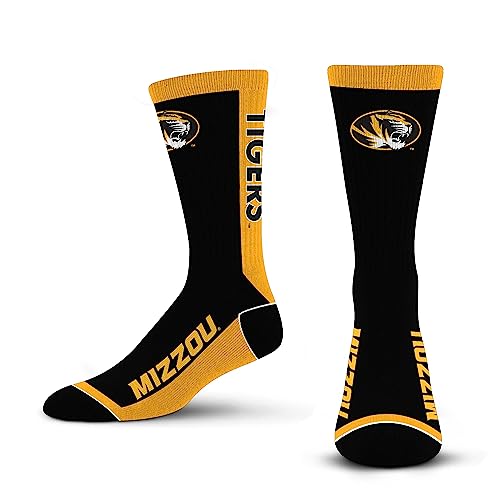 For Bare Feet NCAA MISSOURI TIGERS MVP Crew Sock Team Color Large - Image 4