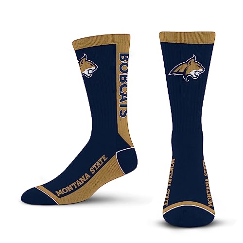 For Bare Feet NCAA MONTANA STATE BOBCATS MVP Crew Sock Team Color Large - Image 4