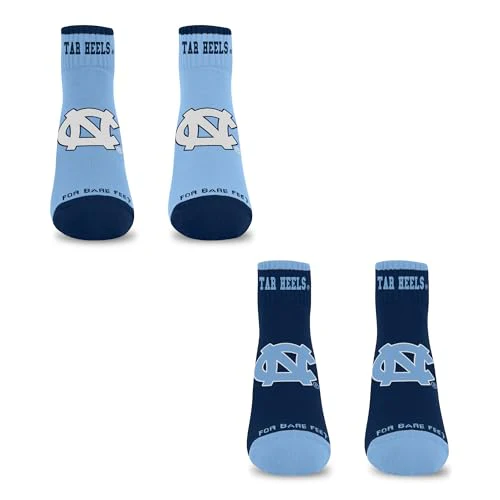 For Bare Feet NCAA NORTH CAROLINA TARHEELS Front and Center 2 Pack Team Colors Large - Image 4