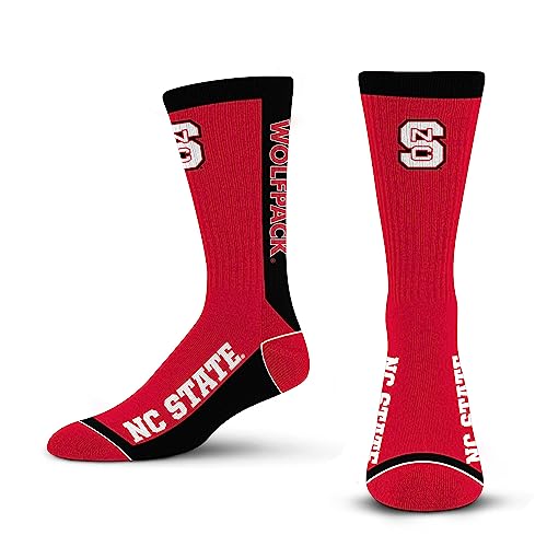For Bare Feet NCAA NORTH CAROLINA TARHEELS MVP Crew Sock Team Color Large - Image 4