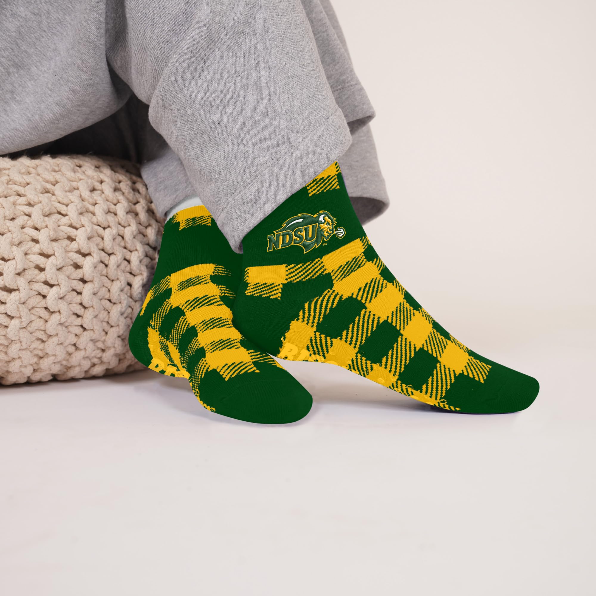 For Bare Feet NCAA NORTH DAKOTA STATE BISON Cozy Buff Plush Cabin Sock Team Color OSFM - Image 2