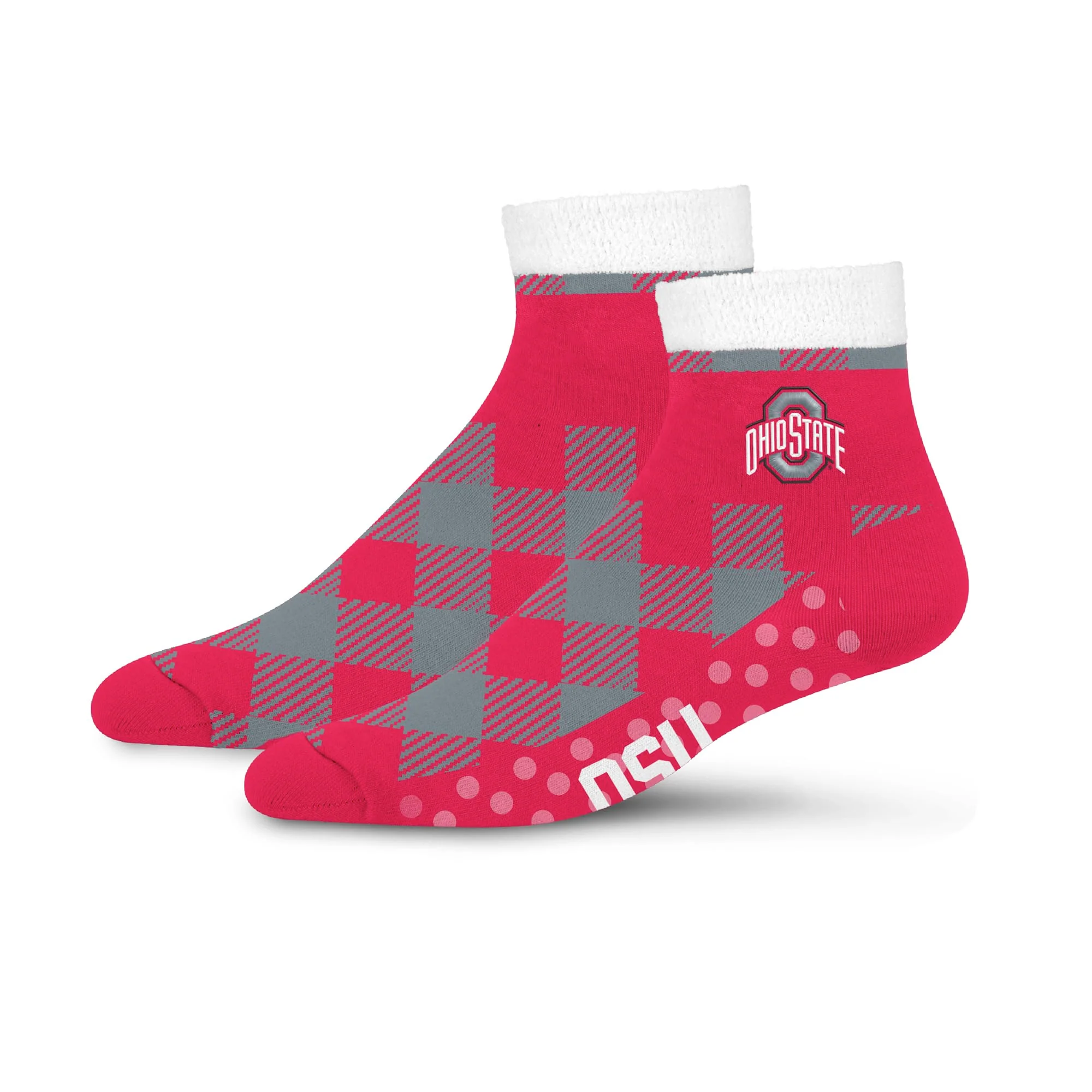 For Bare Feet NCAA OHIO STATE BUCKEYES Cozy Buff Plush Cabin Sock Team Color OSFM