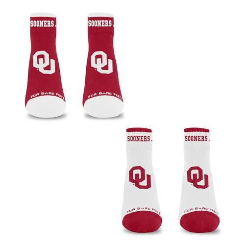For Bare Feet NCAA OKLAHOMA SOONERS Front and Center 2 Pack Team Colors Large - Image 4