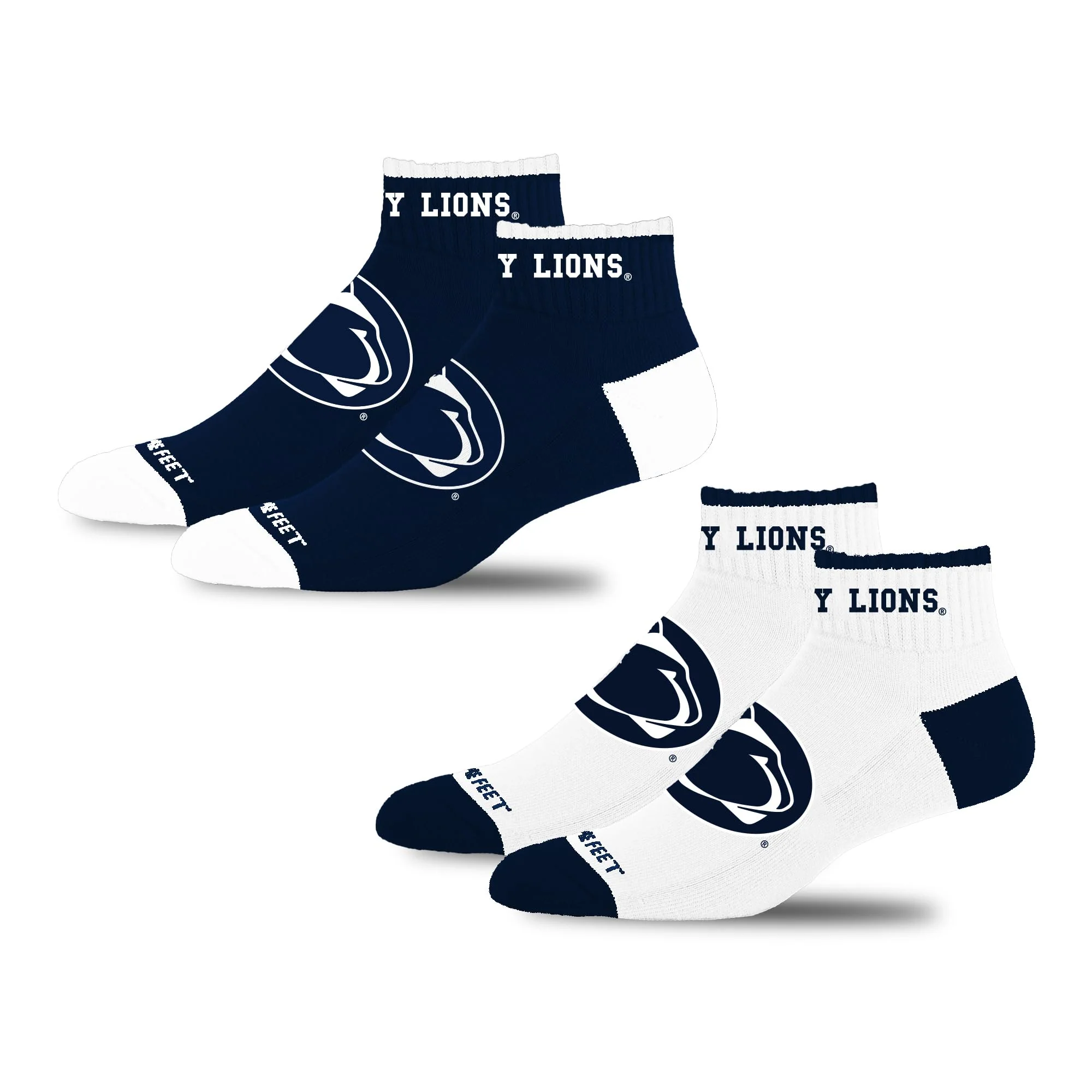 For Bare Feet NCAA PENN STATE NITTANY LIONS Front and Center 2 Pack Team Colors Large - Image 3