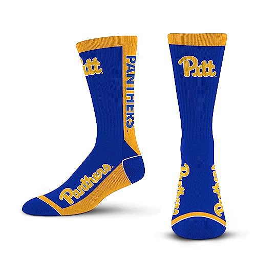 For Bare Feet NCAA PITTSBURGH PANTHERS MVP Crew Sock Team Color Large - Image 4