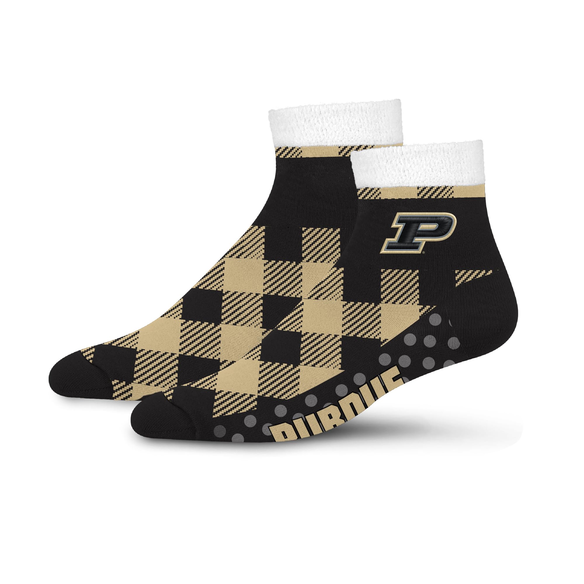 For Bare Feet NCAA PURDUE BOILERMAKERS Cozy Buff Plush Cabin Sock Team Color OSFM