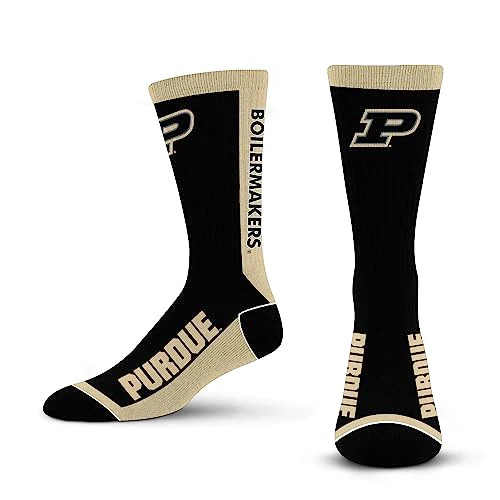 For Bare Feet NCAA PURDUE BOILERMAKERS MVP Crew Sock Team Color Large - Image 4