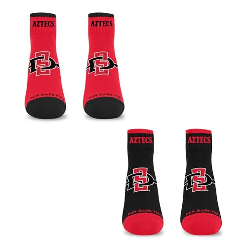 For Bare Feet NCAA SAN DIEGO STATE AZTECS Front and Center 2 Pack Team Colors Large - Image 4